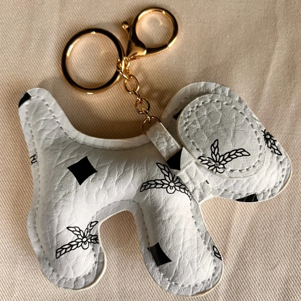 MCM Style Dog-Shaped Keychains in Red, Black, or White - ONLY BLACK is left - Picture 5 of 5